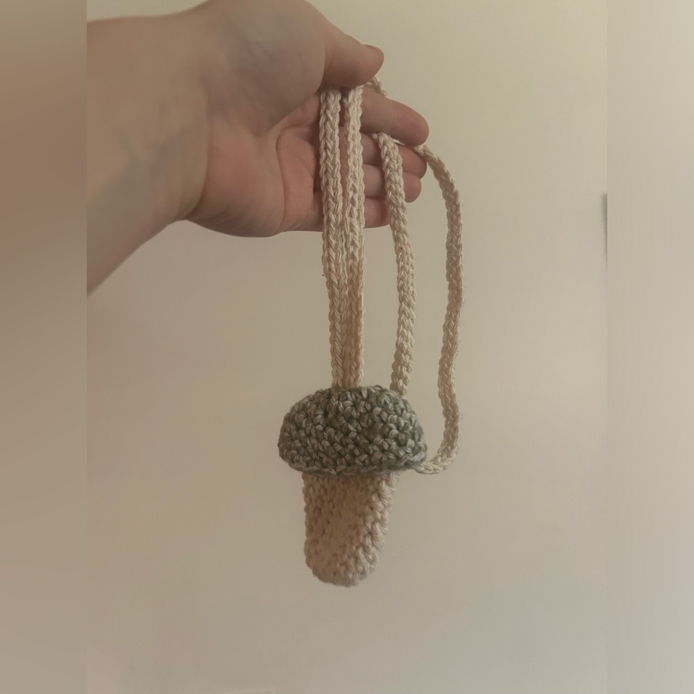 Mushroom pouch necklace